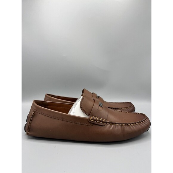 Coach Men's C Coin Leather Driver Loafer, Saddle, Size  9 D - Picture 2 of 11